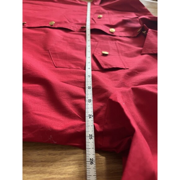 Bob Mackie Cranberry Red Gold Buttons Button Down Shirt Size 1X - Picture 8 of 9